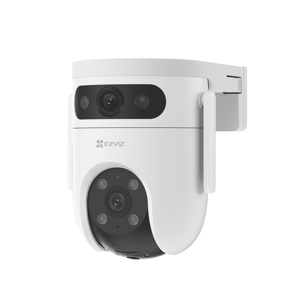 Cámara PT Doble Lente / 10 Megapixel (5MP+5MP) / IA Detección Humana y Vehiculo / Vision Nocturna a Color / Sirena y Luz Estroboscópica / Vista Simultánea de Cámara PT y Cámara Fija / Protección IP65 / Audi