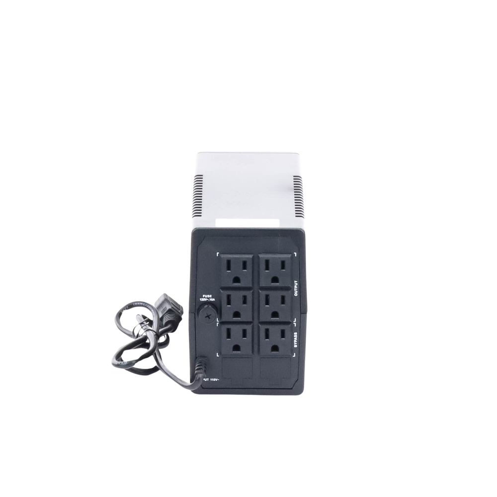 UPS de 600 VA / 360W / Protección Contra Sobrecarga y Descarga / Entrada y Salida 120 VCA / 6 Tomas NEMA 5-15R (4 con Respaldo y 2 sin Respaldo)