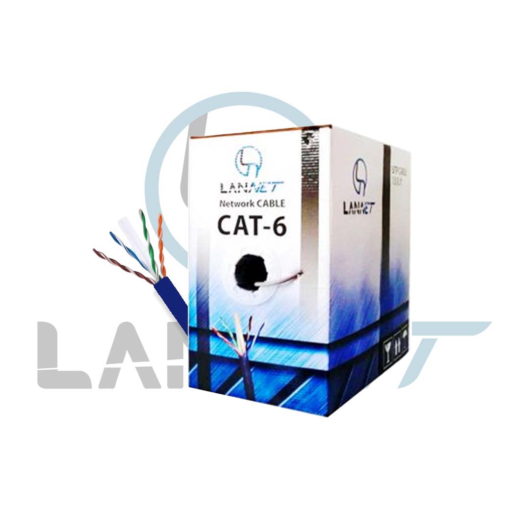 BOBINA DE CABLE UTP DE 4 PARES CAT-6 100% COBRE CAL 23 AWG COLOR AZUL, BLANCO, GRIS CON 305 MTRS