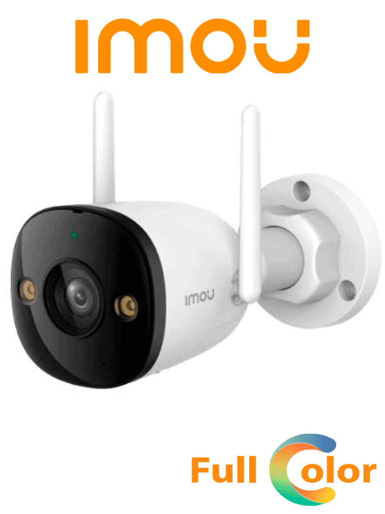 Cámara IP Bullet WiFi de 3MP cuenta con micrófono integrado, 102° de visión, H.265, lente de 2.8mm, detección de humanos, IR 30m, IP67 y ranura MicroSD.