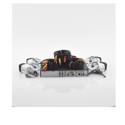 Kit TURBOHD 5 Megapixel / DVR 4 Canales / 4 Cámaras de 5 Megapixel con Micrófono Integrado / 4 Cables 18 Metros / Fuente de Poder Profesional