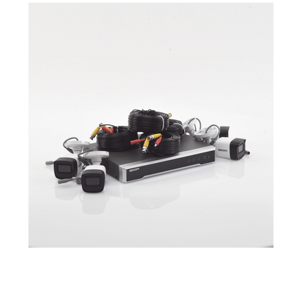 Kit TURBOHD 5 Megapixel / DVR 4 Canales / 4 Cámaras de 5 Megapixel con Micrófono Integrado / 4 Cables 18 Metros / Fuente de Poder Profesional