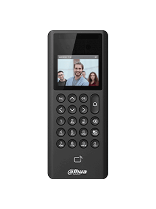Control de Acceso y Asistencia con Reconocimiento Facial / Pantalla de 2.4" / 1,000 Rostros / 1,000 Usuarios / 1,000 Contraseñas / 3,000 tarjetas Mifare / Admite 50 administradores / 100,000 registros / Salida 12v 1A