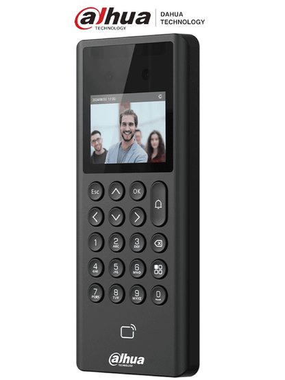 Control de Acceso y Asistencia con Reconocimiento Facial / Pantalla de 2.4" / 1,000 Rostros / 1,000 Usuarios / 1,000 Contraseñas / 3,000 tarjetas Mifare / Admite 50 administradores / 100,000 registros / Salida 12v 1A