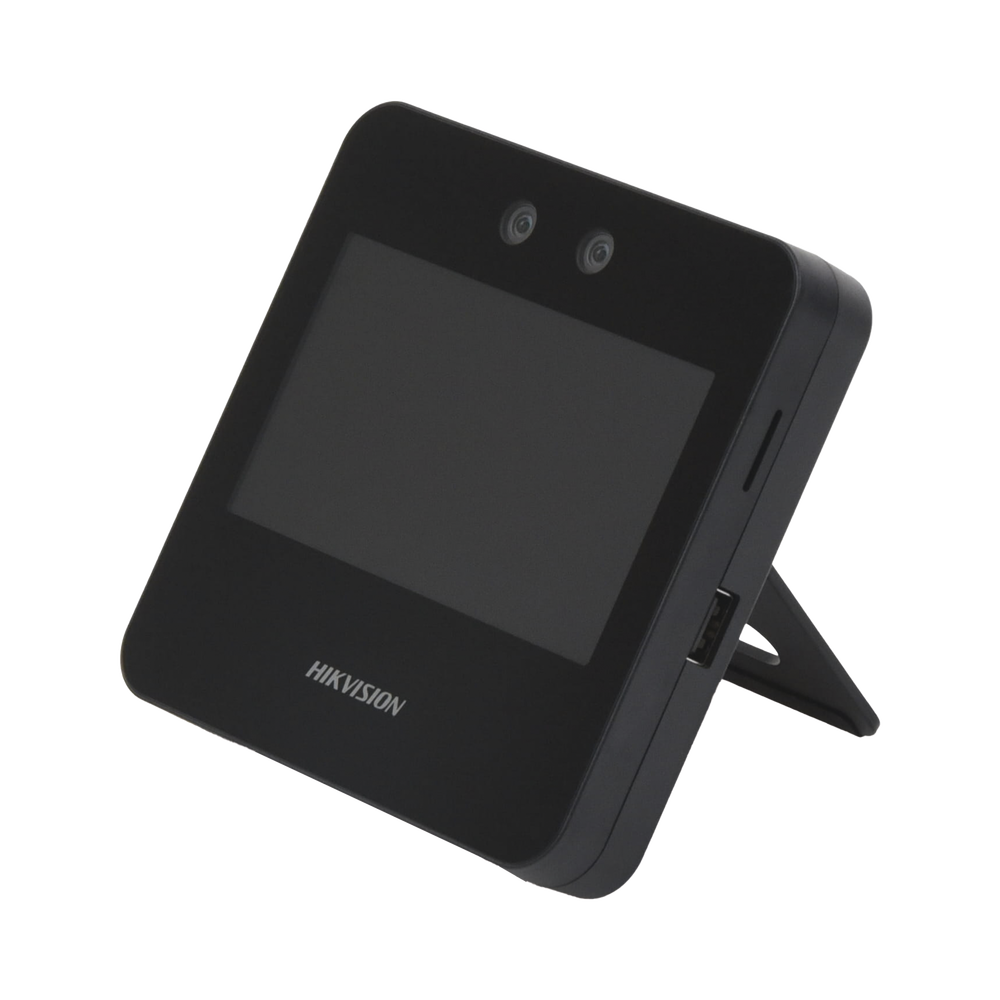 Kit de Control de Acceso TODO INCLUIDO con Lector de Rostros, QRs y Tarjetas / 1,500 rostros / Compatible con App HIKConnect /Incluye Electroimán Botón de Salida y Montajes Z y L para imán / HIK-IA