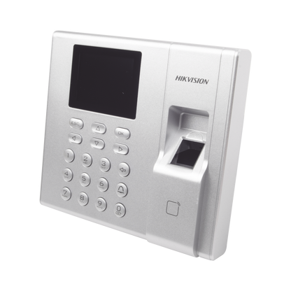 Terminal de Control de Acceso y Asistencia compatible con APP Hik-Connect (P2P) / Lectura de Huella y de Tarjetas EM / Soporta hasta 1000 Huellas / Relevador para Chapa