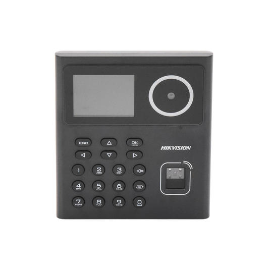 Kit WiFi de Control de Acceso Lite TODO INCLUIDO con Lector de Rostros, Tarjetas y Huellas / 500 Rostros / Compatible con App HIKConnect / Incluye Electroimán Botón de Salida y Montajes Z y L para imán / HIK-IA