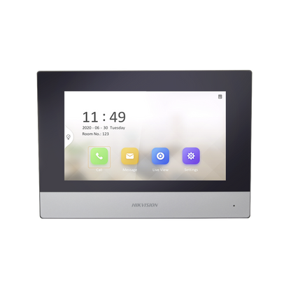 Monitor IP WiFi Touch Screen 7" para Videoportero IP / Vídeo en Vivo / PoE Estándar / Apertura Remota / Llamada Entre Monitores / Audio de dos vías / Policarbonato