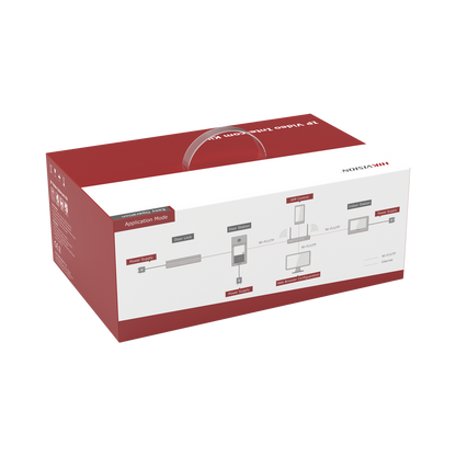 Kit de Videoportero IP PoE Estandar con llamada a App de Smartphone (Hik-Connect) / Apertura con Tarjeta MIFARE / Frente de calle IK08 & IP65 / Soporta 2 puertas