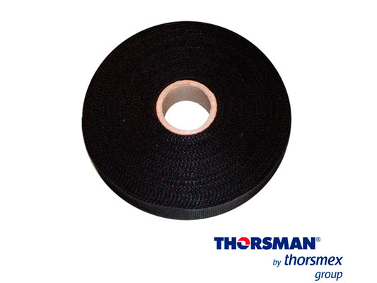 ROLLO DE CINTA DE CONTACTO THORSMAN COLOR NEGRO L 25 MTS -16MM 4500-02006,IDEAL PARA TODO TIPO DE CABLES, DISEÑADA PARA EL AMARRE, IDENTIFICACIÓN Y CORRECTA DISTRIBUCIÓN, CERTIFICADO RoHS