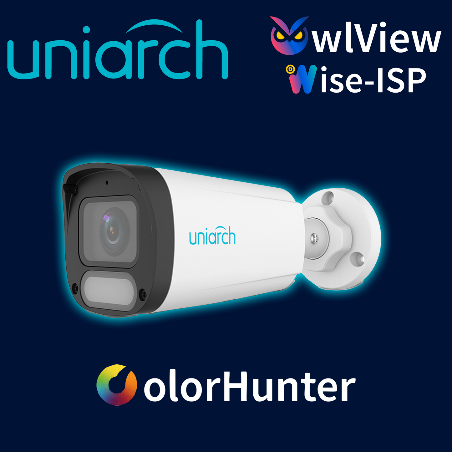 CAMARA IP BULLET OWLVIEW UNIARCH IPC-B242-ADF28K-WP / 2MP / LENTE 2.8MM / TRUE-WDR120DB / LUZ-CALIDA30M-LUZ-BLANCA30M /