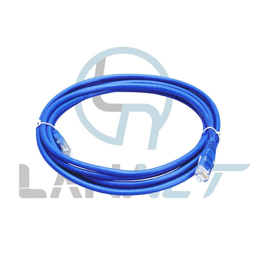 PACH COR DE 4 PARES CAT-6 CON BOTA INYECTADA DE 3 MTRS COLOR AZUL GRIS