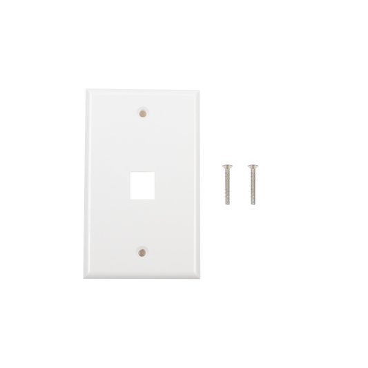 PLACA PLACA DE 1 PUERTO COLOR BLANCO COLOR BLANCA PARA JACK TIPO KEY