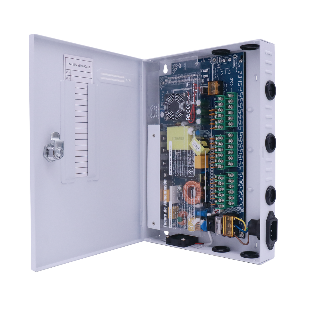 Fuente PREMIUM / 11-15 V / 18 canales / 20 A / Alta tecnología en seguridad / Doble ventilador / Hasta 1.8 Amperes por Salida / Filtro de ruido por canal / Diseño de alta gama.