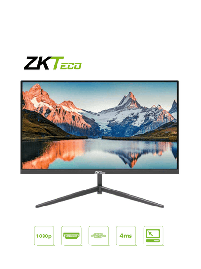 ZKTECO ZD222KA - Monitor LED Full HD de 22 pulgadas / Resolución 1920 x 1080 / Retroiluminación DLED / 1 Entrada de video HDMI y 1 VGA / Ángulo de Visión Horizontal 178° / Soporte VESA / Incluye Cable HDMI / Ideal para hogar y oficina #HD1