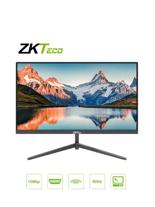 ZKTECO ZD222KA - Monitor LED Full HD de 22 pulgadas / Resolución 1920 x 1080 / Retroiluminación DLED / 1 Entrada de video HDMI y 1 VGA / Ángulo de Visión Horizontal 178° / Soporte VESA / Incluye Cable HDMI / Ideal para hogar y oficina #HD1